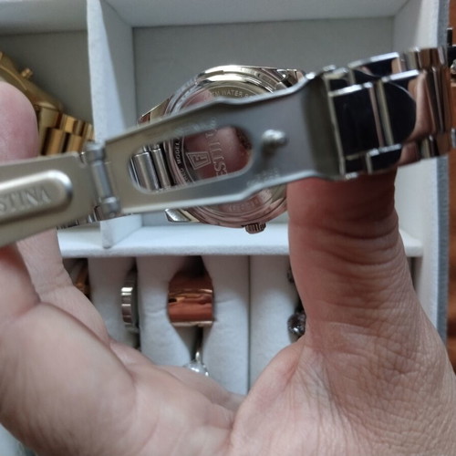 Festina bracelet watch with hypoallergenic earrings gift