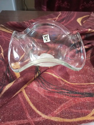 Glass small platter 20cm by 8cm new, Made in Italy