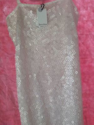 Bershka blouse new with sequins white, size M