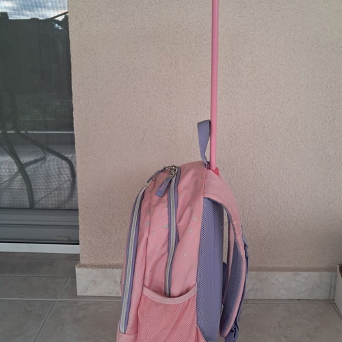 Polo Junior Little School Trolley Bag Pink with Bottle Holder 10lt like new