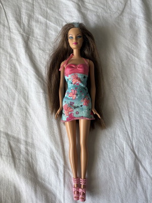 Mattel Barbie Hairtastic doll with long hair and blue highlights