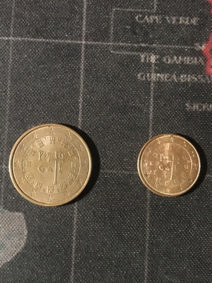 Portugal coin set used, 5 and 1 cent 2016 and 2009