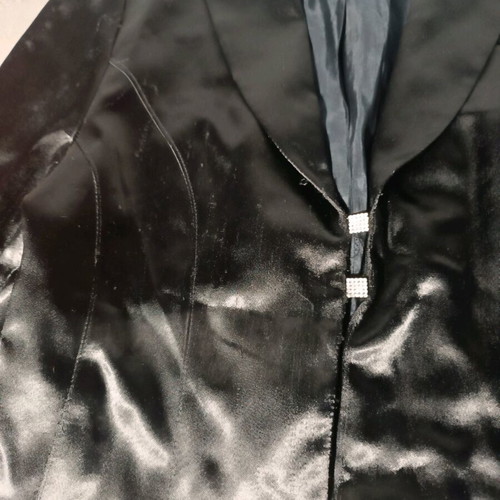 Black satin suit set used