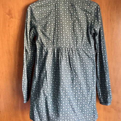 Bershka women's shirt with tie, dark green, size S