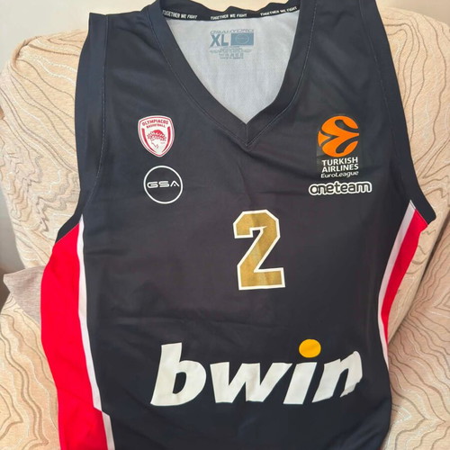 GSA Olympiacos BC 2023/24 Third Black Jersey Moses Wright XL