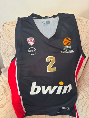 GSA Olympiacos BC 2023/24 Third Black Jersey Moses Wright XL