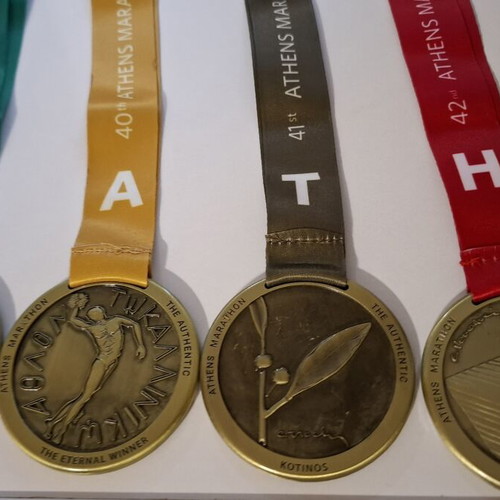 Athens Marathon 42km medals, set of 6