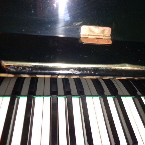 Alexander Herrmann black piano with stool used, 80s era