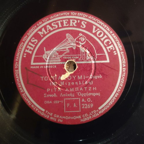 78 RPM Record used, traditional, 1935