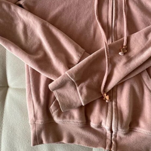 SugarFree pink textured zip-up hoodie, size 152 cm, age 12