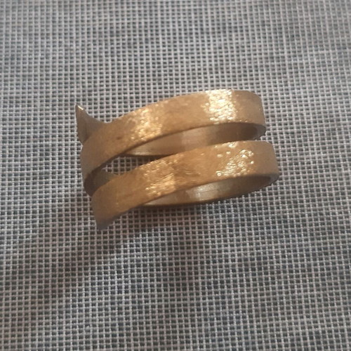Dylos handmade copper ring gold matte, new