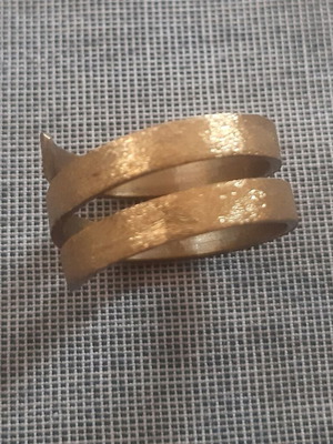 Dylos handmade copper ring gold matte, new