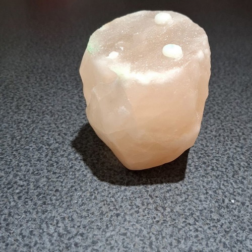 Handmade Himalayan Salt Candle Holder like new, natural pink-peach