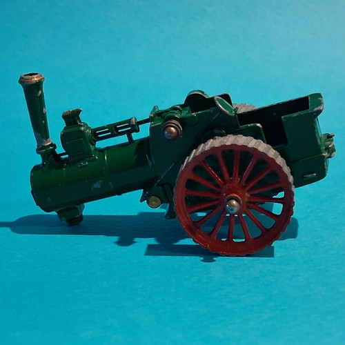 Steam train wagon used without front wheel