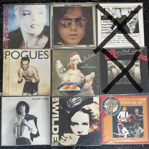 Rock and pop records collection