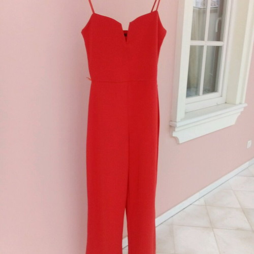 Boohoo women's new medium orange pants with belt