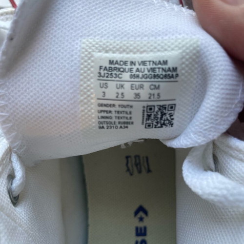 All Star White Kids Boots Like New, Size 35