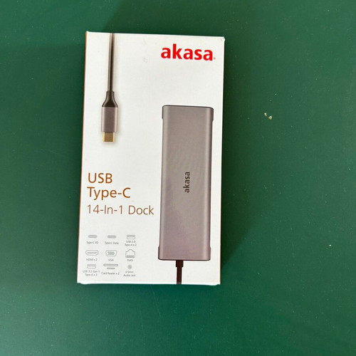 Akasa USB Type-C Docking Station 14 in 1 new, compatible with Mac & PC