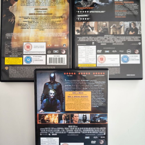 The Dark Knight Trilogy 6-Disc DVD set used