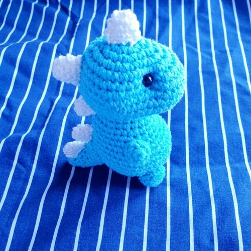 T Rex Dinosaur Crochet Handmade New, Turquoise