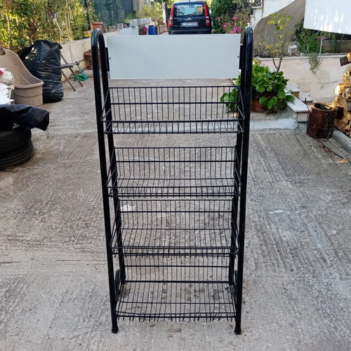 Metal Display Stand with 4 Shelves on Wheels new