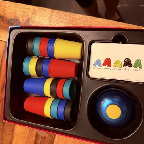 Speed Cups board game used, complete with bell and cards
