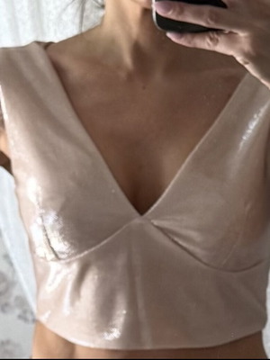 Mya top size S like new, beige and pink