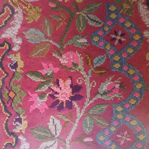 Old Cretan Textile with Wooden Frame like new