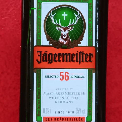 Jagermeister collectible glass miniature bottle like new