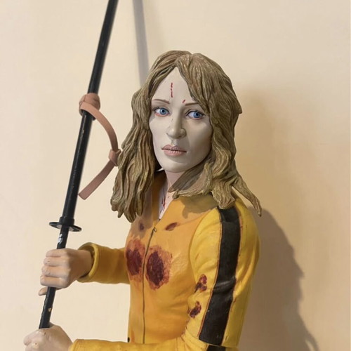 Kill Bill Beatrix Kiddo figure used, 18 inch collectible by NECA