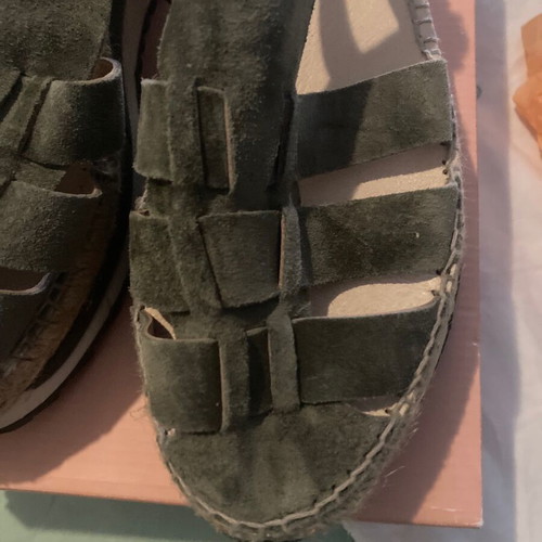 Gaimo leather espradilles new khaki size 41