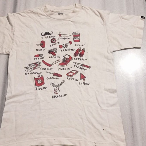 Vintage T-shirts used, pack of 5, small, skate brands