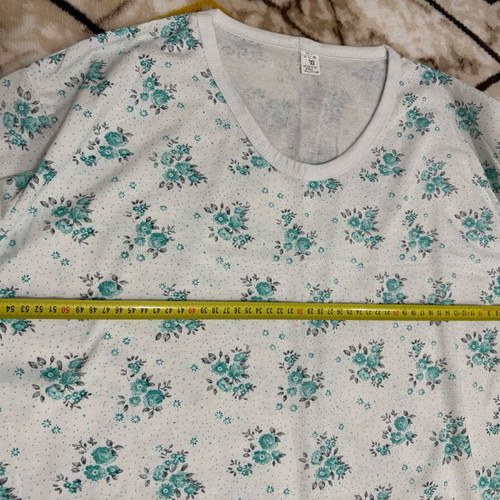 Pajama set XXL new, white and turquoise
