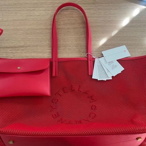 Stella McCartney x H&M Large Red Mesh Tote Bag New