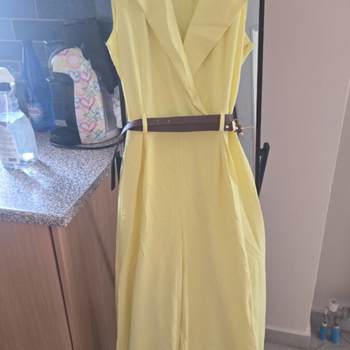 Jumpsuit with collar like new, yellow, size M 38 10