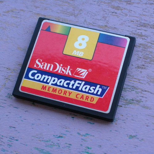 Sandisk Compact Flash 8MB used memory card