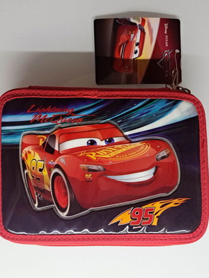 Cars Pencil Case new with markers and paints double with zipper