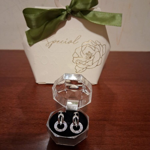 Silver S925 earrings with zirconia new