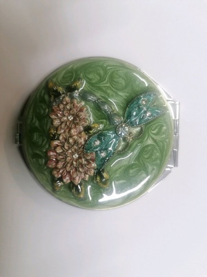 Double compact mirror new with magnifying side