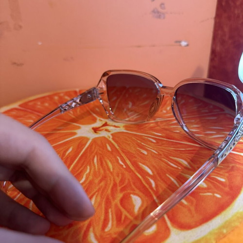 Statement Oversized Sunglasses Transparent Frame, Like New, Multicolor