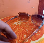 Statement Oversized Sunglasses Transparent Frame, Like New, Multicolor