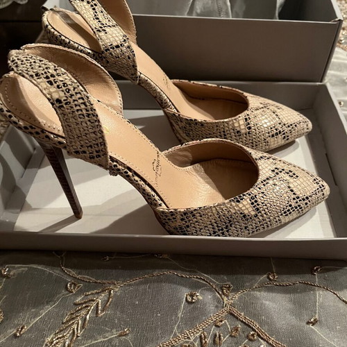 Migato women's sandals size 39 beige 100% leather new