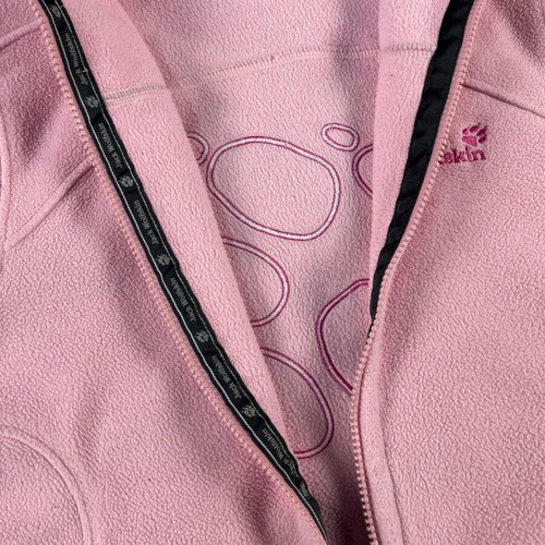 Jack Wolfskin Taunus Big Paw fleece jacket like new, women's, pink, XS