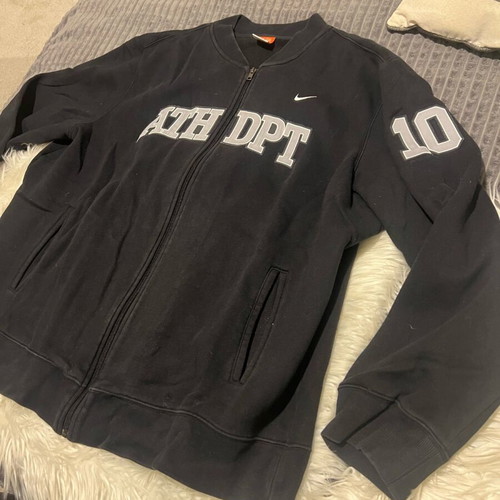 Nike Hoodie Athletic Dept size XXL like new, black athletic zip-up sweatshirt