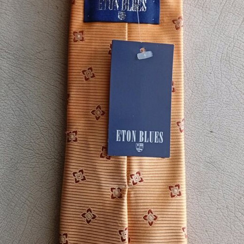 Eton Blues tie orange/brick silk new