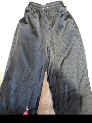 Παντελόνι σατέν με ολογράμματα μαύρο H&M σαν καινούργιο, μέγεθος S