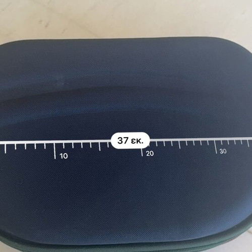Hard Travel Cosmetic Bag like new, blue and red