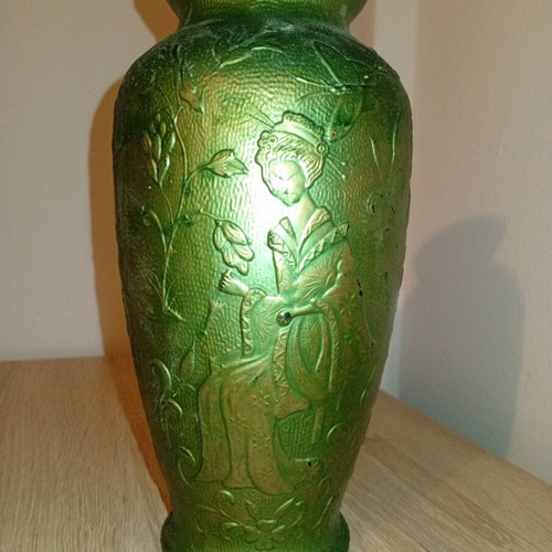 Chinese vase used, 24 cm, with paint wear