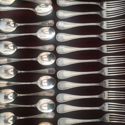 Silver-plated Service Christofle. Rubans Collection