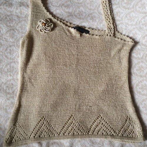 Veirjen knitted top beige, size S/M, like new